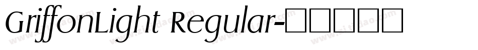 GriffonLight Regular字体转换